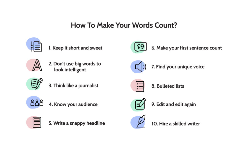 Top 10 tips to good content How to make your words count?